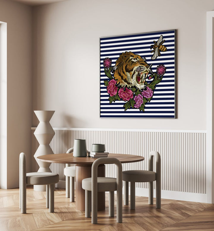 STRIPES TIGER  , WILDLIFE POSTERS , WILDLIFE PAINTINGS