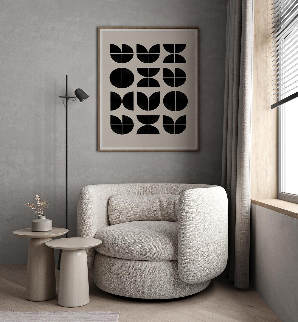 Sophisticated BLACK GEOMETRIC PATTERNS II art print by The Miuus Studio, perfect for modern home decor.