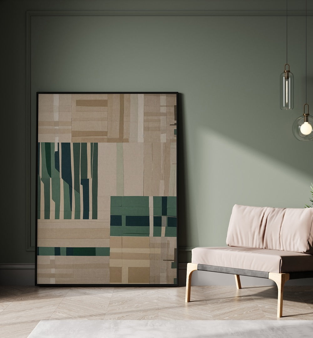 Modernist Paper Cut Collage, abstract paintings adding contemporary style to your living space, perfect for any decor.
