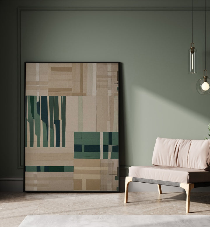 Modernist Paper Cut Collage, abstract paintings adding contemporary style to your living space, perfect for any decor.