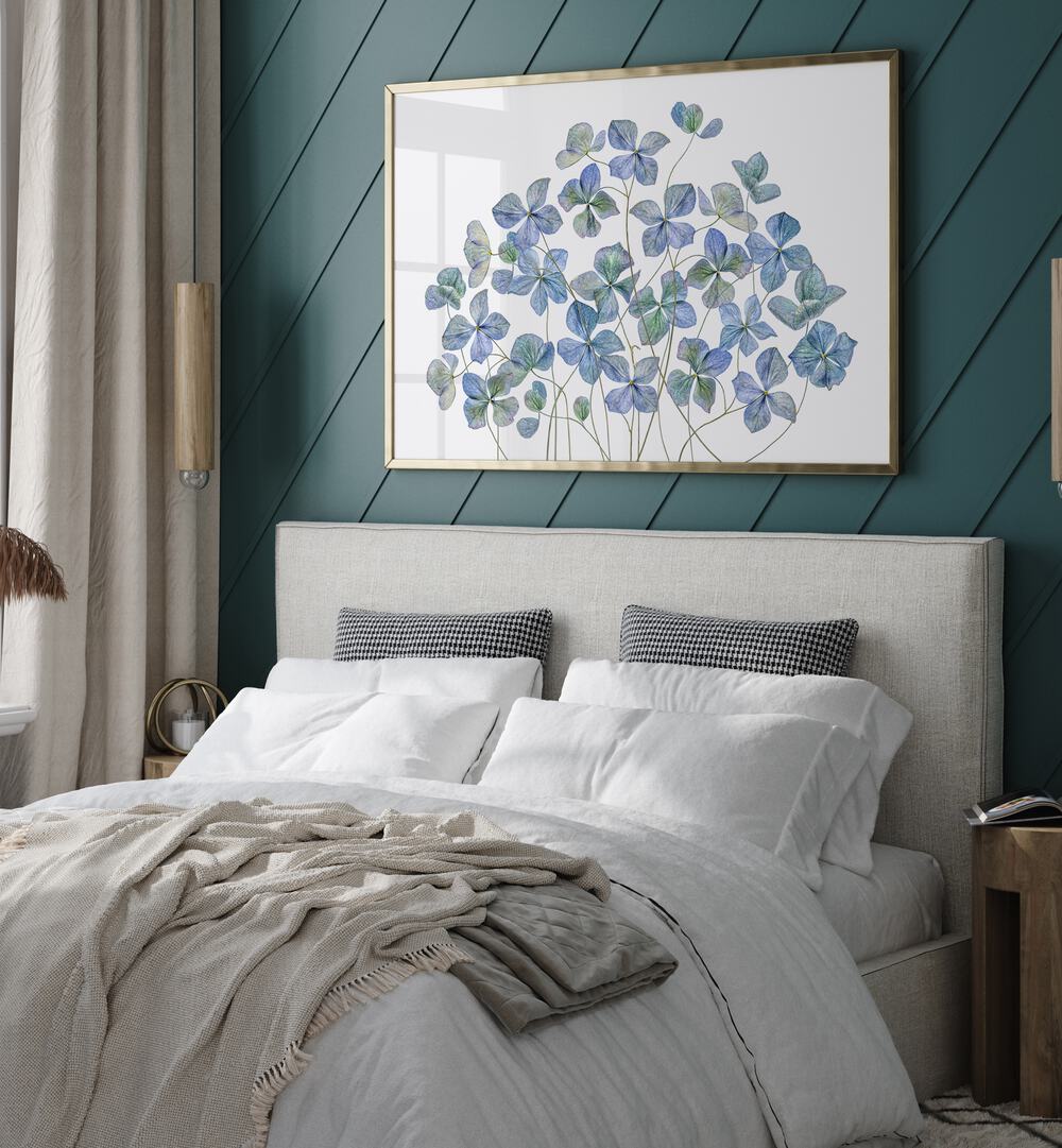 Vibrant HYDRANGEA, FLORAL FLOWER PAINTINGS enhance elegance in home decor with lifelike beauty and charm.