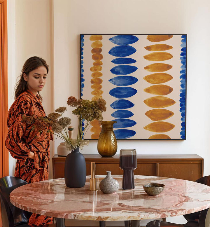Vibrant WATERCOLOUR TILE VIII, ABSTRACT PAINTINGS adds artistic flair to your space with stunning swirling patterns.