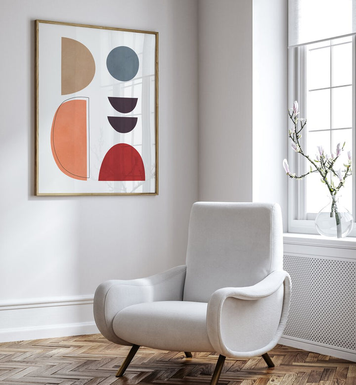 Stylish room featuring EXPRESSIVE IV, GEOMETRIC ART PRINTS, perfect for enhancing creative spaces.