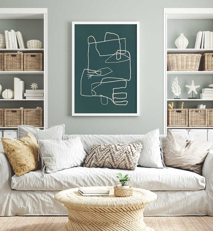 LINE ART ABSTRACT PORTRAIT IV , LINE ART PAINTINGS