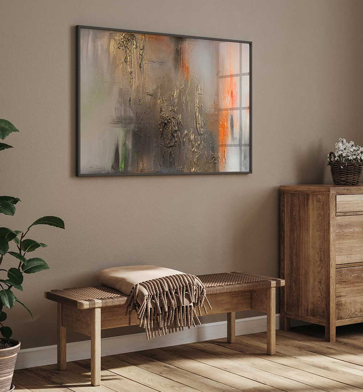 GOLD DESCENT , ABSTRACT PAINTINGS