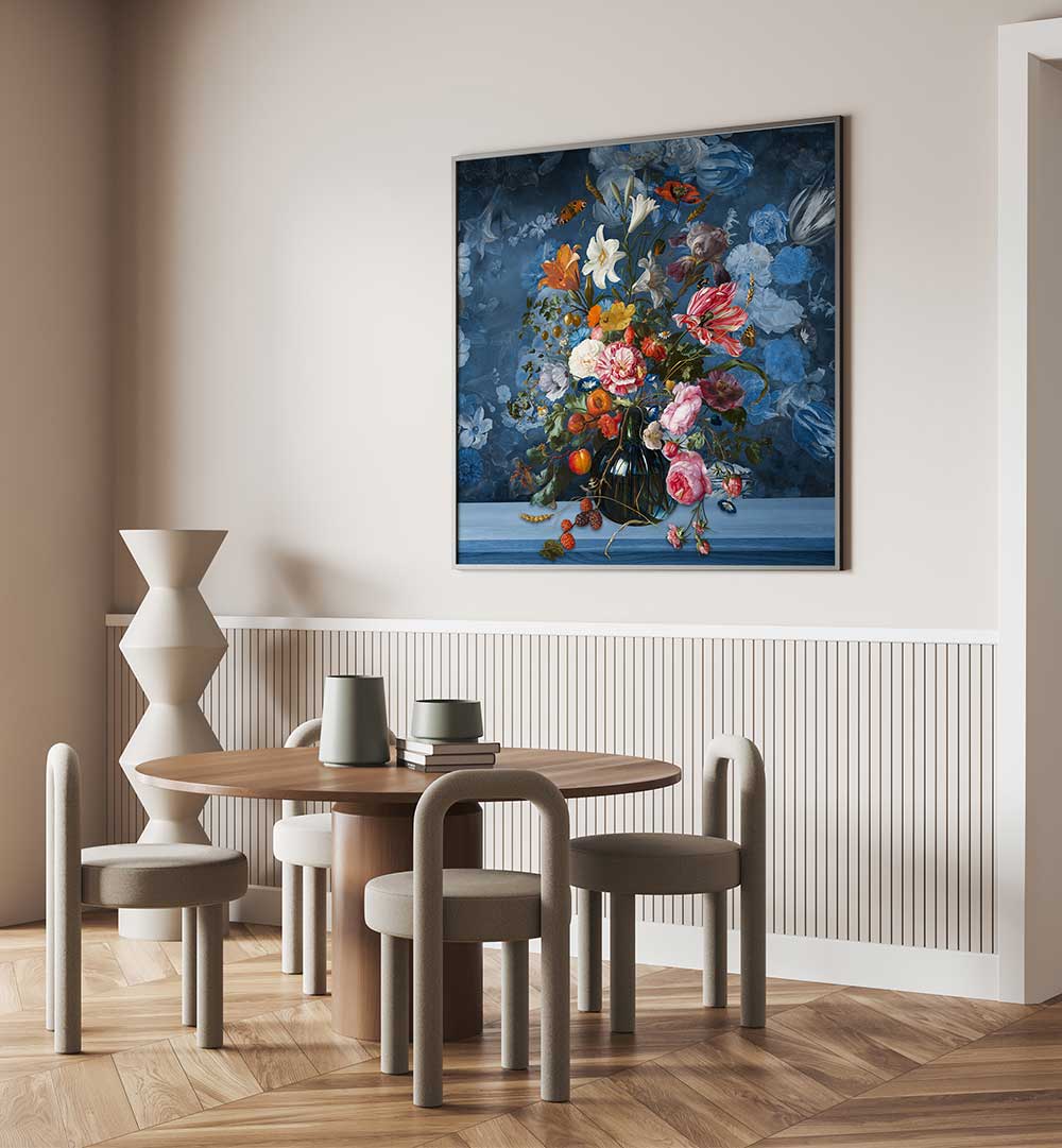 VASE WITH FLOWERS , FLORAL FLOWER PAINTINGS