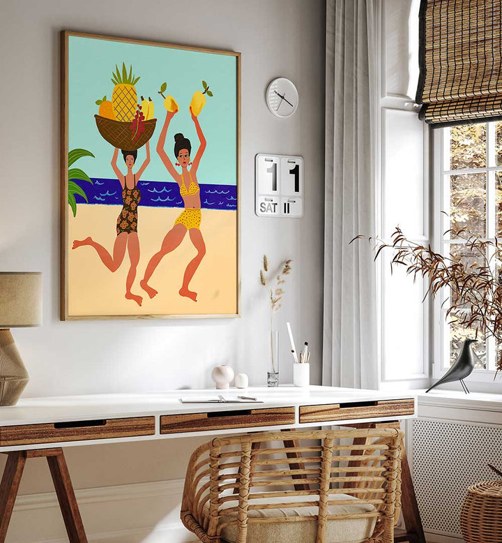 SUMMER TROPICAL FUN TIME , PORTRAITS & FIGURATIVE ILLUSTRATIONS