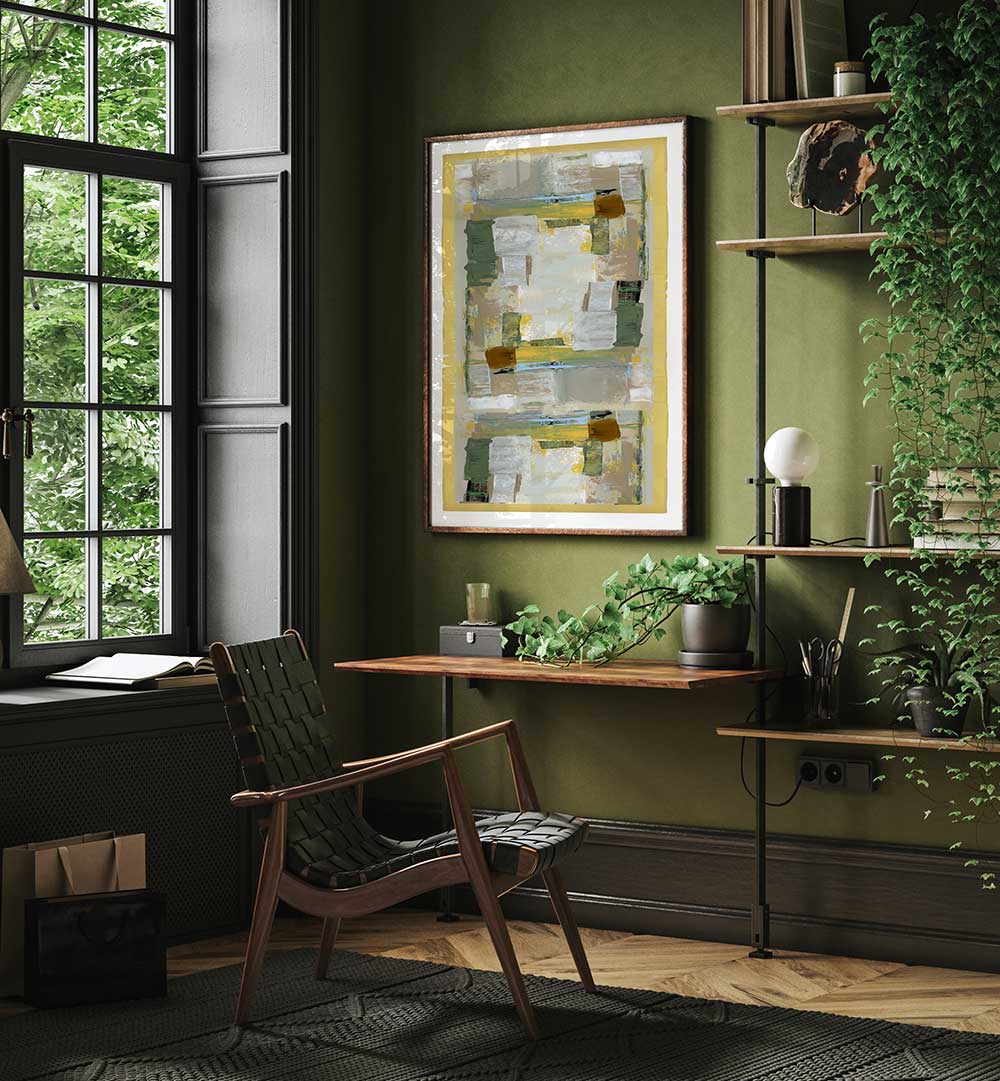 Transform your space with CORNISH LANDSCAPE 1, ABSTRACT PAINTINGS, showcasing vibrant colors and dynamic forms.