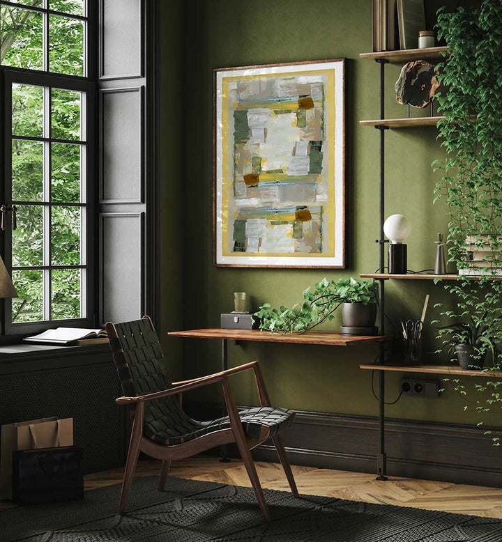 Transform your space with CORNISH LANDSCAPE 1, ABSTRACT PAINTINGS, showcasing vibrant colors and dynamic forms.