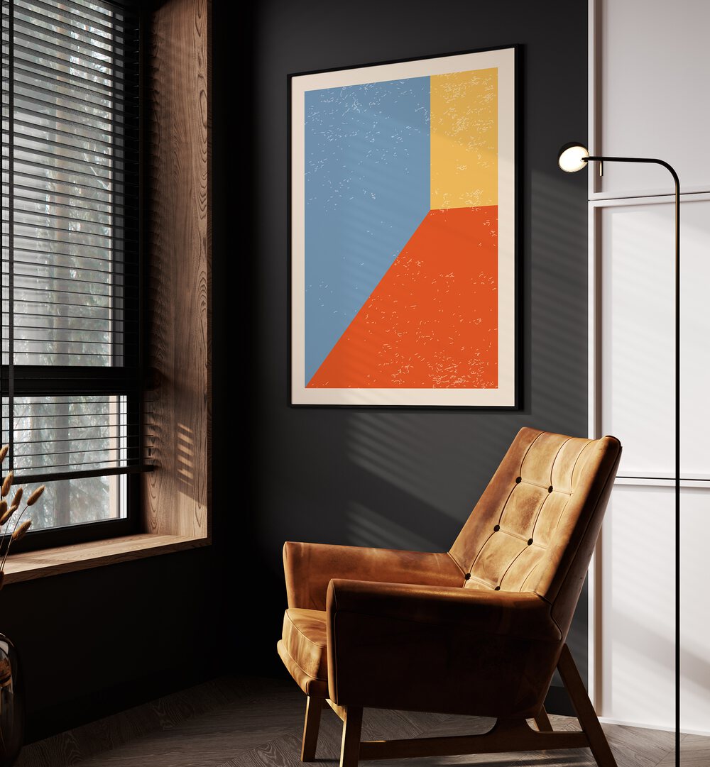 minimal abstract shapes II by jay stanley geometric art paintings Artwork I placed on a wall near window