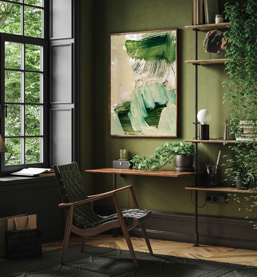 Stylish room featuring a MINIMALIST PAINTING, ABSTRACT PAINTINGS that enhances modern decor with elegance.