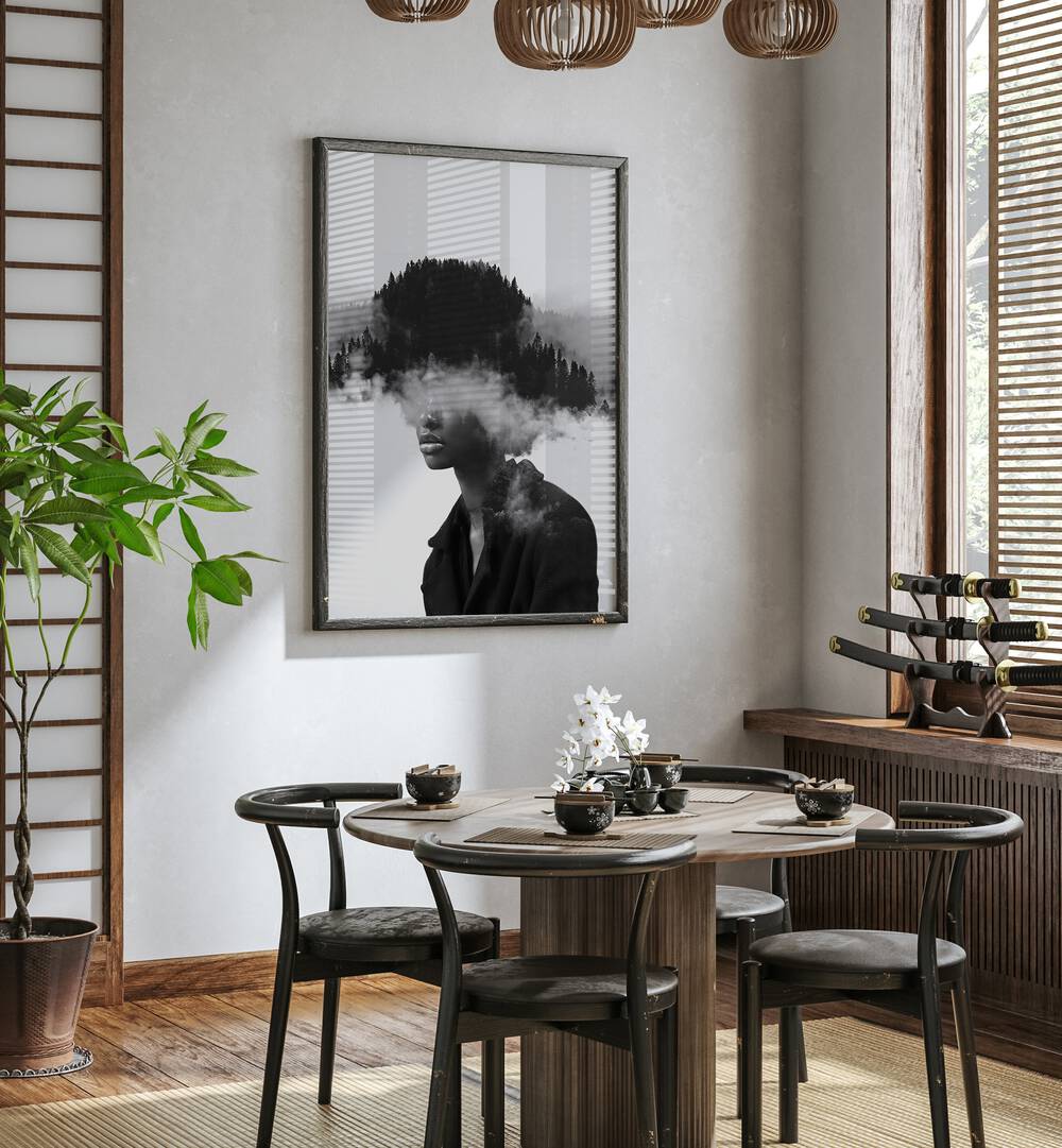FOGGY THOUGHTS, SURREAL ART PRINTS enhance your space with striking visuals that inspire clarity and creativity.