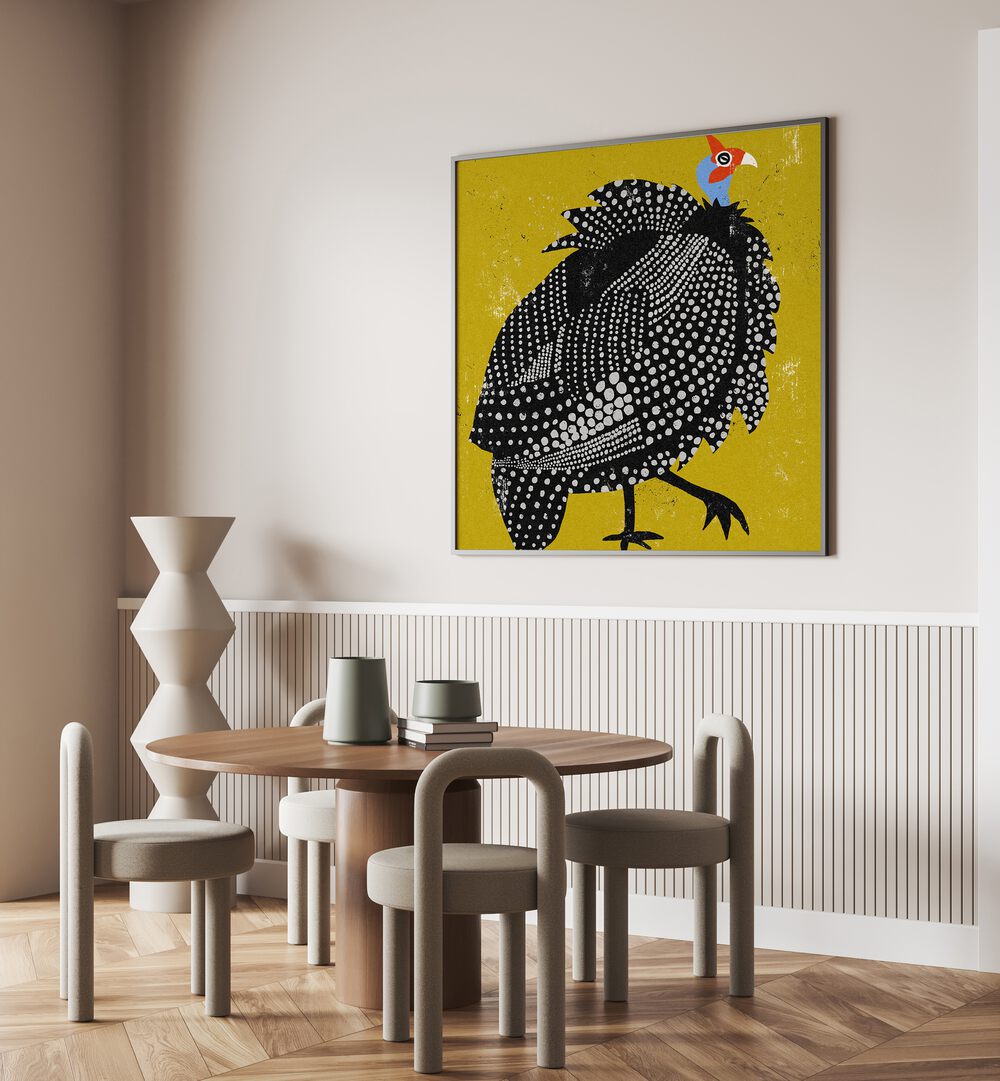 Stunning GUINEA FOWL I, ANIMAL PAINTINGS featuring vibrant colors, perfect for enhancing your home decor.