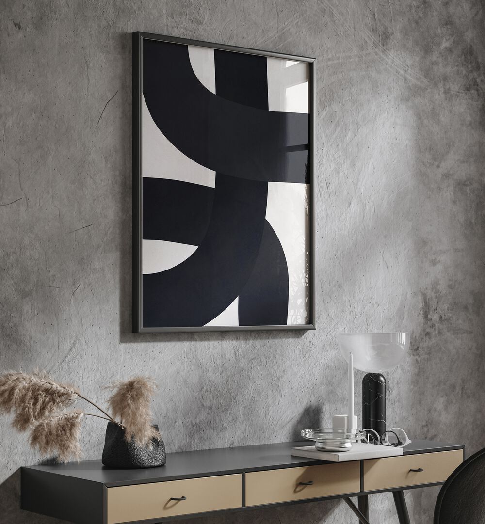Stylish UNDULATING, ABSTRACT PAINTINGS enhance modern decor with unique curves and innovative design for any space.