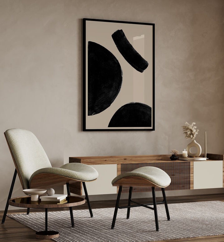 SIMPLE BLACK COMPOSITION, GEOMETRIC ART PRINTS enhance modern decor with bold minimalist design and elegance.