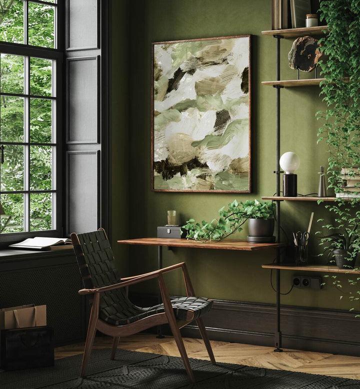Transform your space with ABSTRACT PAINTING VI GREEN, a calming artwork perfect for modern home decor.