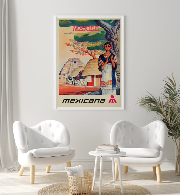 Vibrant MEXICANA I VINTAGE TRAVEL POSTERS showcasing Mexico's culture and landscapes, perfect for home decor.