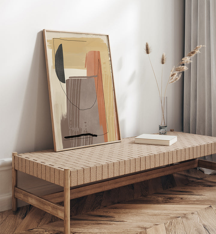 EARTHY TONES AND ORGANIC SHAPES , BOHO ART PAINTINGS