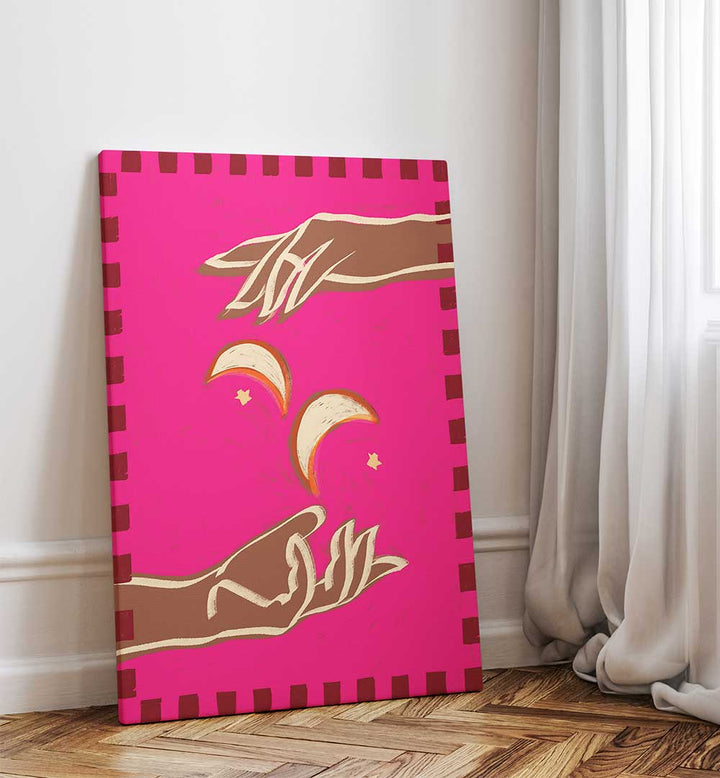 A COUPLE OF MOONS , BOHO ART PAINTINGS