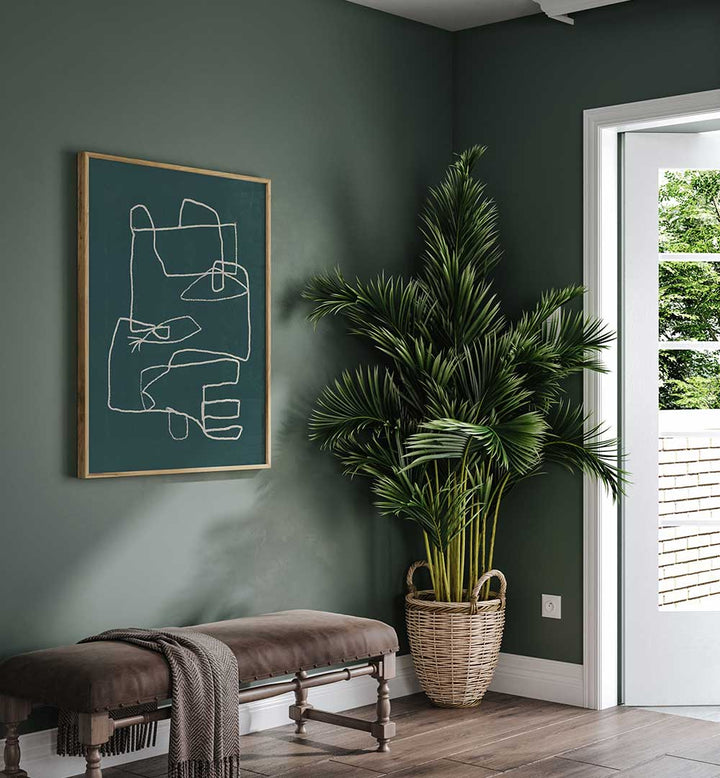 LINE ART ABSTRACT PORTRAIT IV , LINE ART PAINTINGS