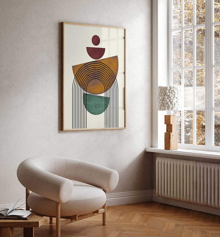 TEXTURED MID CENTURY COMPOSITION , GEOMETRIC ART PRINTS