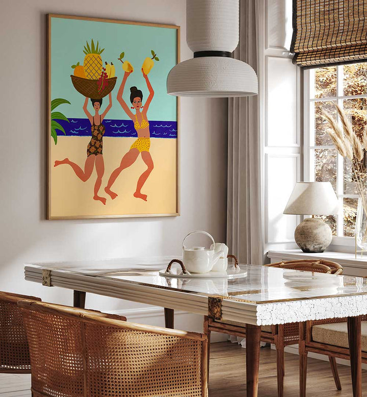 SUMMER TROPICAL FUN TIME , PORTRAITS & FIGURATIVE ILLUSTRATIONS