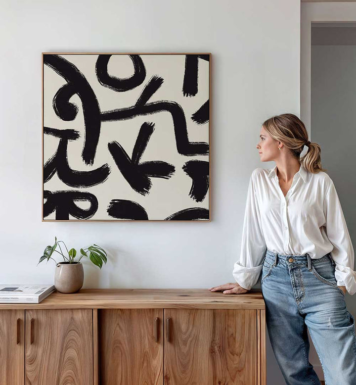 LINE ART ABSTRACT VI , ABSTRACT PAINTINGS