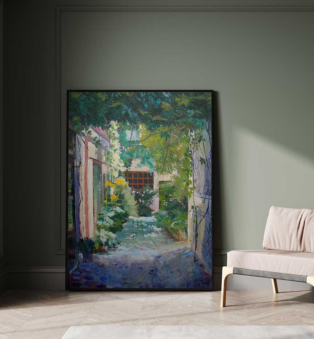 COURTYARD , LANDSCAPE PAINTINGS