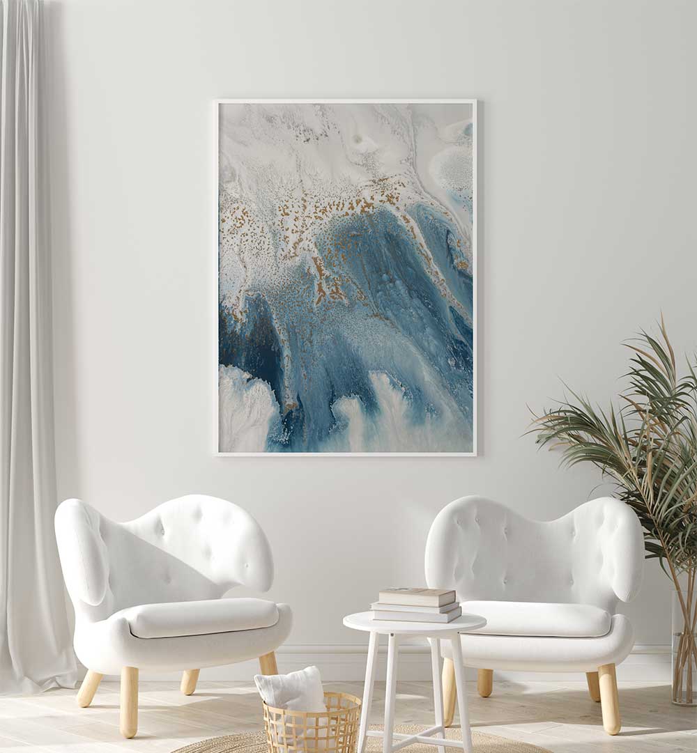 Vibrant TIDAL SHORES Abstract Paintings enhance modern spaces with energy and creativity, perfect for any decor.