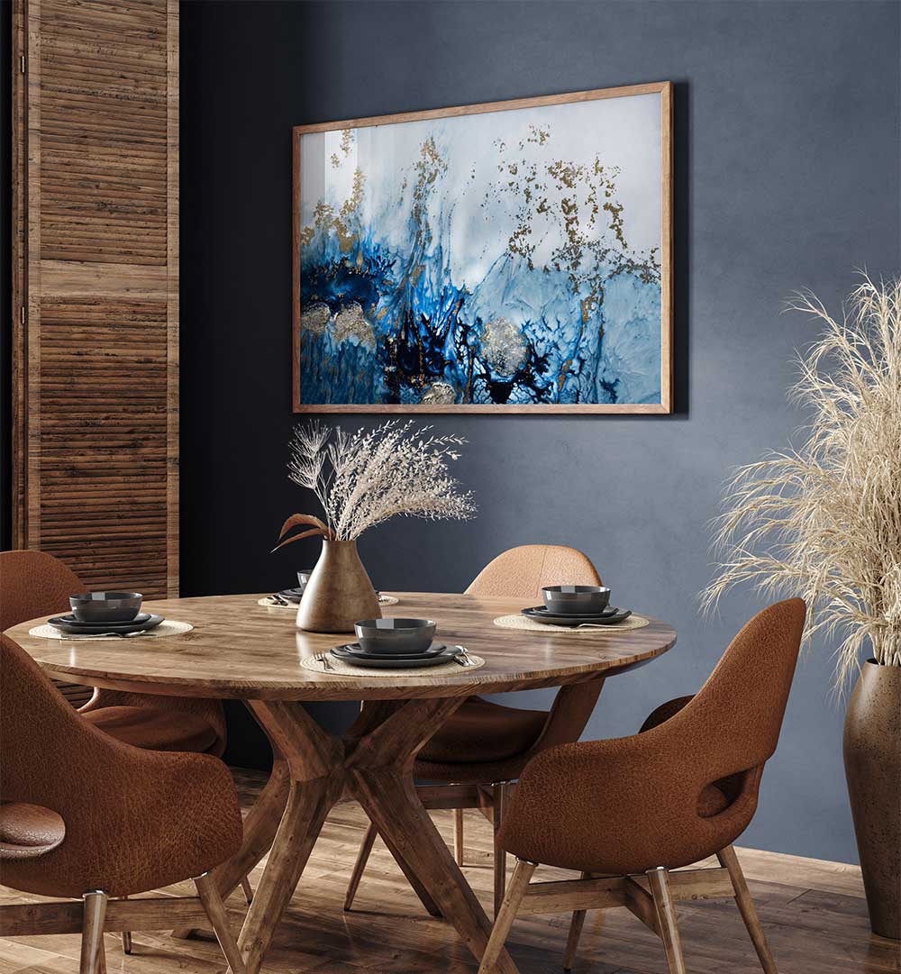 Transform your space with GENTLY DRIFTING , ABSTRACT PAINTINGS, showcasing vibrant colors in a modern setting.