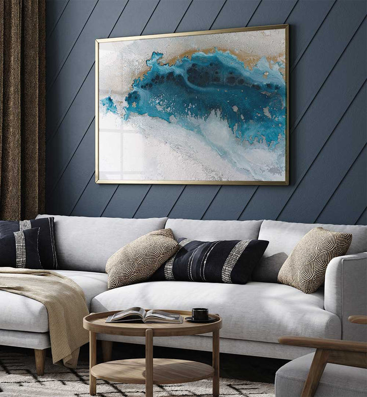 Stunning COASTAL ROYAL GLOW, ABSTRACT PAINTINGS enhance any space with vibrant colors and emotional depth.