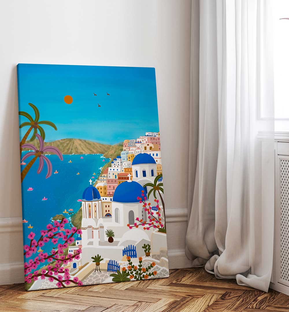 SANTORINI DREAMS , TRAVEL POSTERS