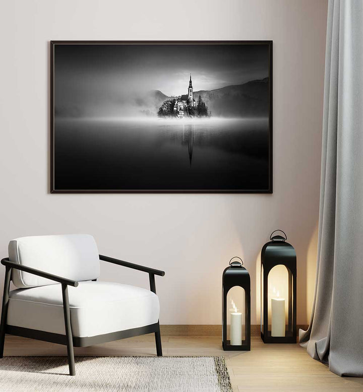 FOGGY MORNING ON THE LAKE , LANDSCAPE PHOTOGRAPHY , FINE ART PHOTOGRAPHY