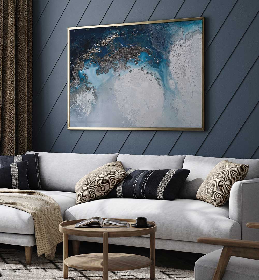 Transform your space with the ABSTRACT COASTAL - LIBERATION, a stunning abstract art piece evoking coastal serenity.