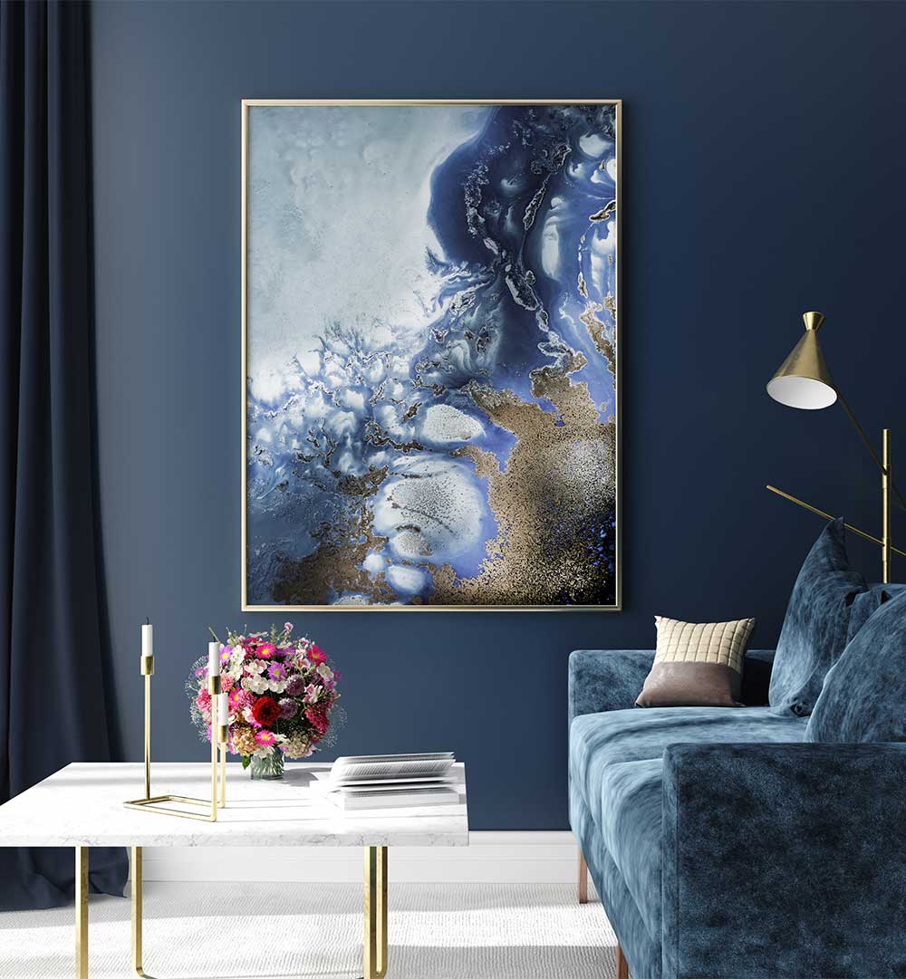 Stunning ZEN ART 'OCEAN WAVE, ABSTRACT PAINTINGS enhances any room with vibrant colors and dynamic ocean wave designs.