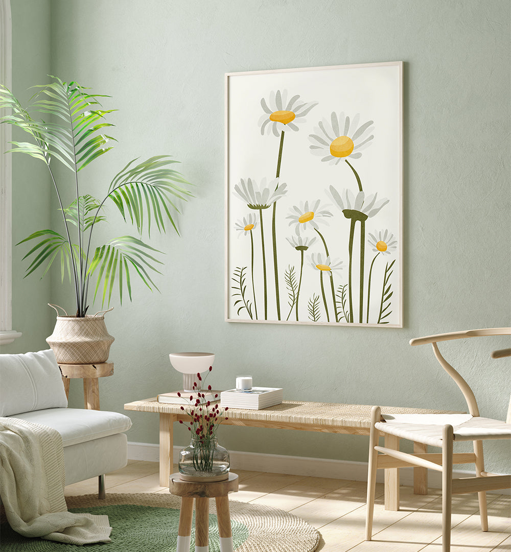 SUMMER FLOWERS I , FLORAL FLOWER PAINTINGS