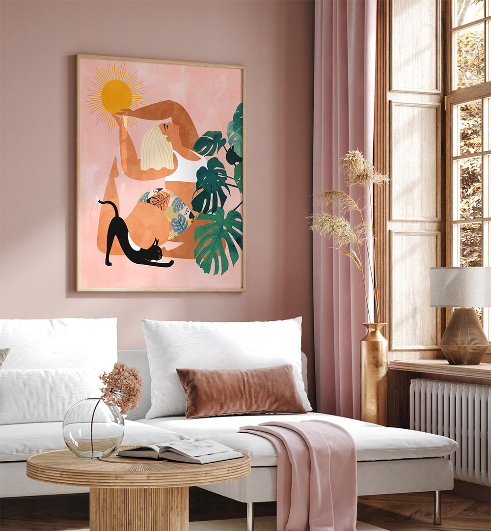 TROPICAL YOG , BOHO ART PAINTINGS