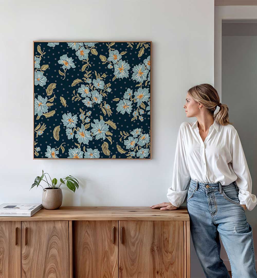 Enhance your space with FLORAL HERITAGE V, PATTERN ART PRINTS, featuring vibrant florals and elegant design.