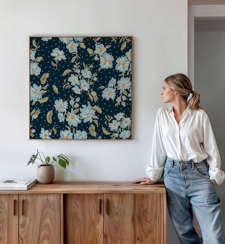 Enhance your space with FLORAL HERITAGE V, PATTERN ART PRINTS, featuring vibrant florals and elegant design.