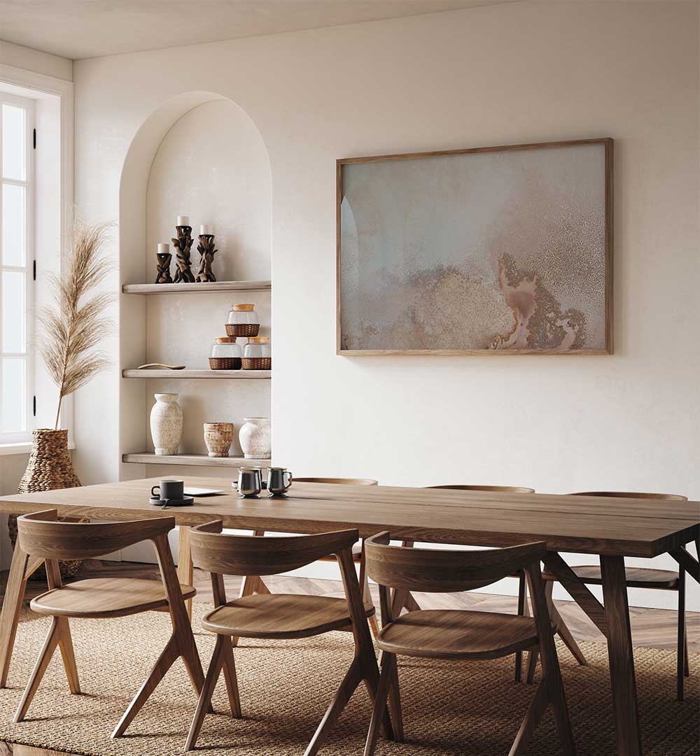 Elevate your decor with MINIMALIST ART - FUSION, ABSTRACT PAINTINGS featuring calming colors and geometric designs.
