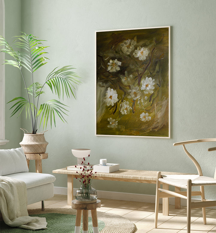 MOSS ROSES , FLORAL FLOWER PAINTINGS