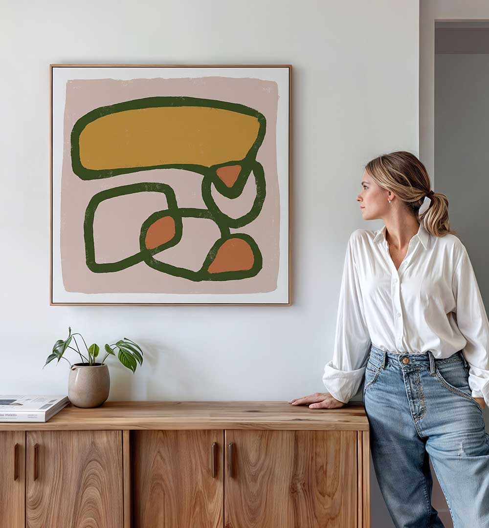 ABSTRACT CIRCLES , LINE ART PAINTINGS