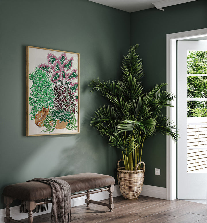 MONSOON FRONTYARD , FLORAL FLOWER PAINTINGS