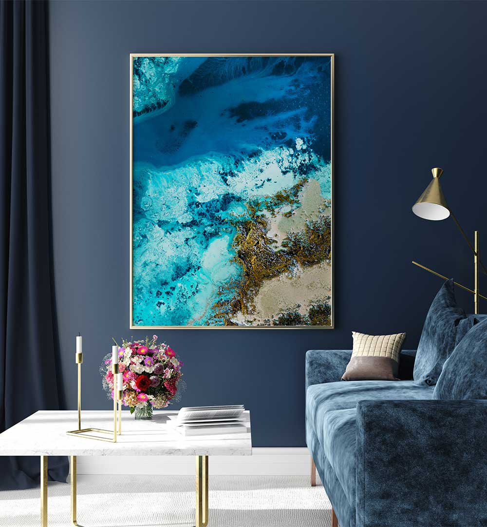 SALT WATER PASSAGE, ABSTRACT PAINTINGS brings vibrant colors and textures to elevate your space beautifully.