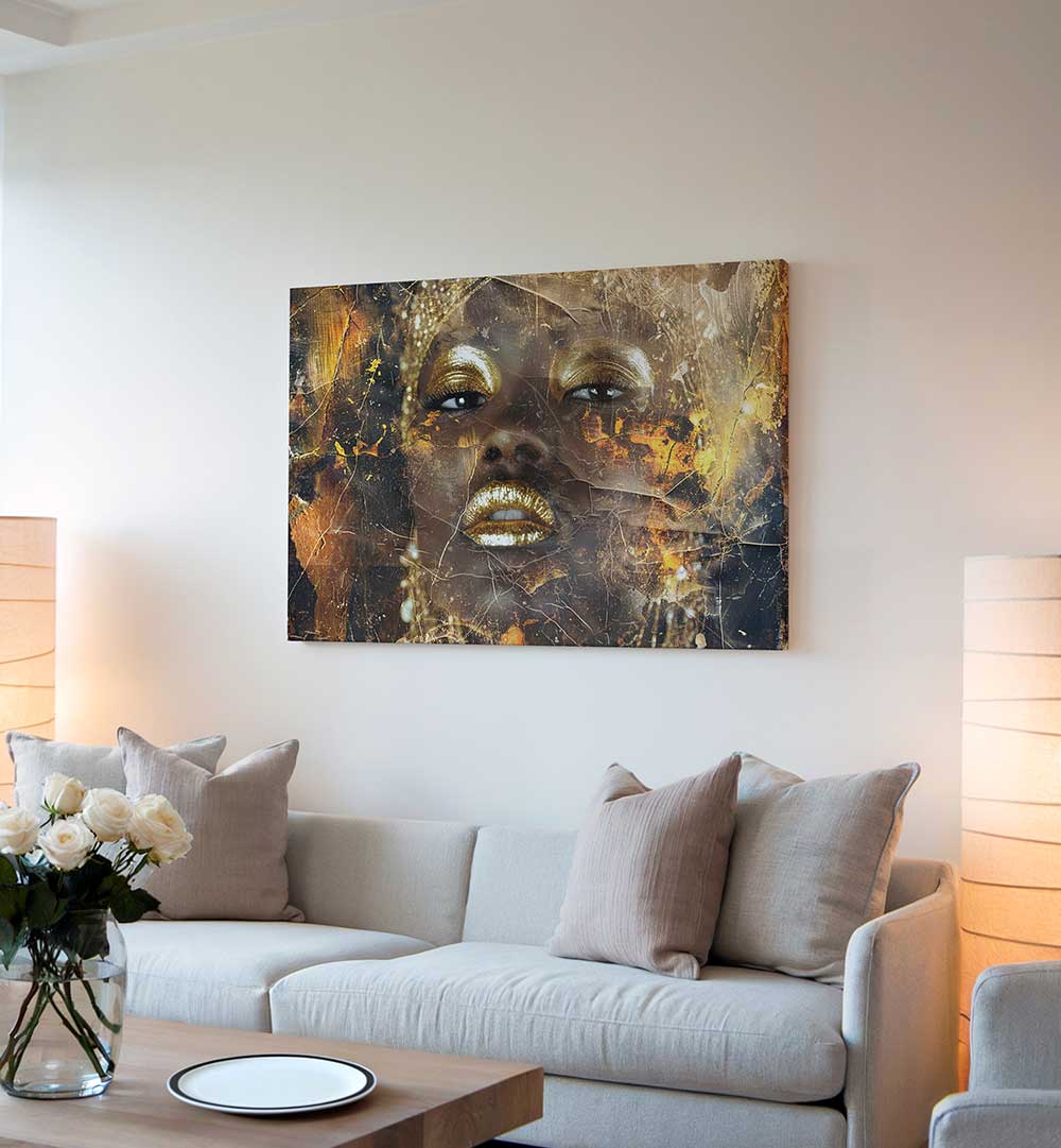 WOMAN ART ILLUSTRATION III , AFRICAN ART PAINTINGS