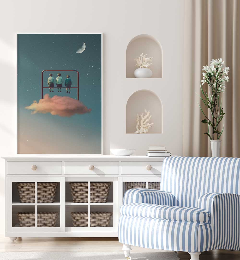 BACKYARD , SURREAL ART PRINTS