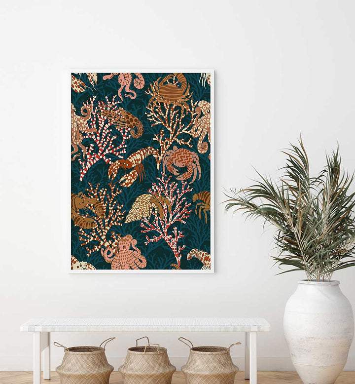 Vibrant CORAL REEF I, BEACH PAINTINGS bringing coastal serenity to your home, perfect for a tranquil atmosphere.