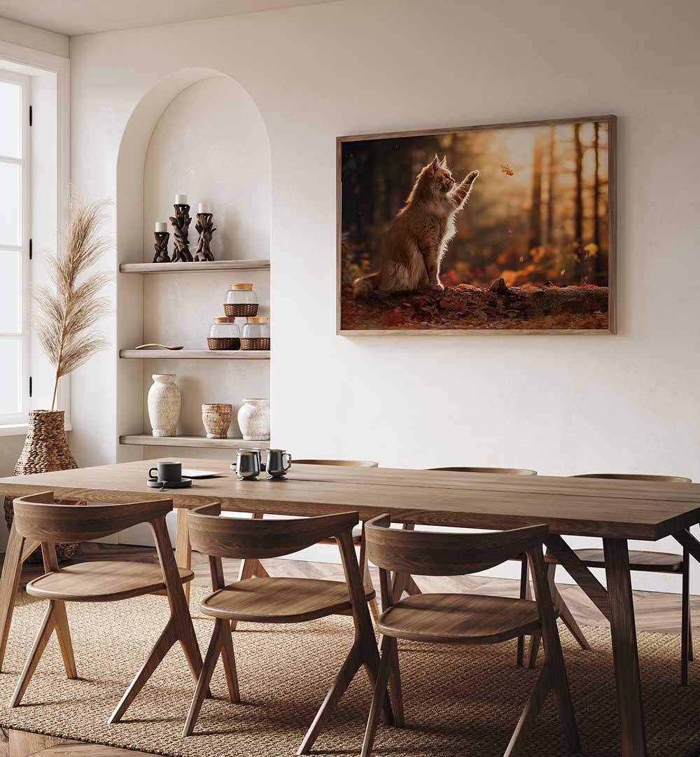 AUTUMN CAT , PHOTOGRAPHY PRINTS