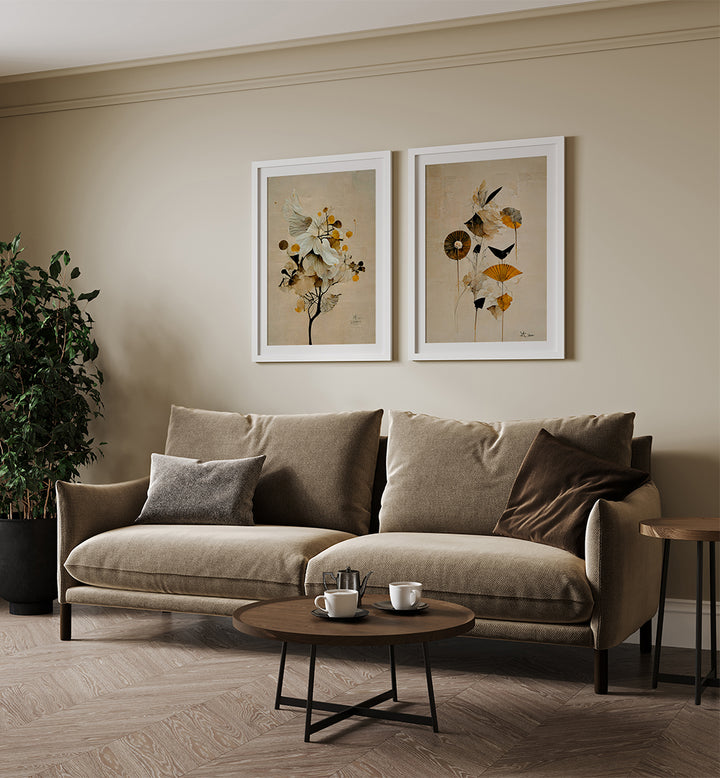 SERENE BOTANICA , SET OF 2 PAINTINGS