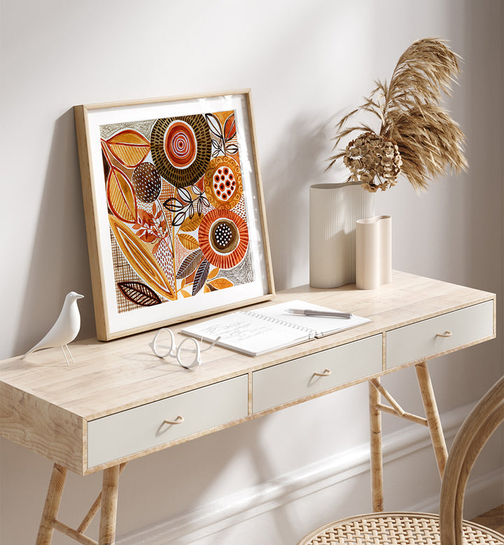 LAYERED BOTANICAL WATERCOLOUR IV , FLORAL FLOWER PAINTINGS